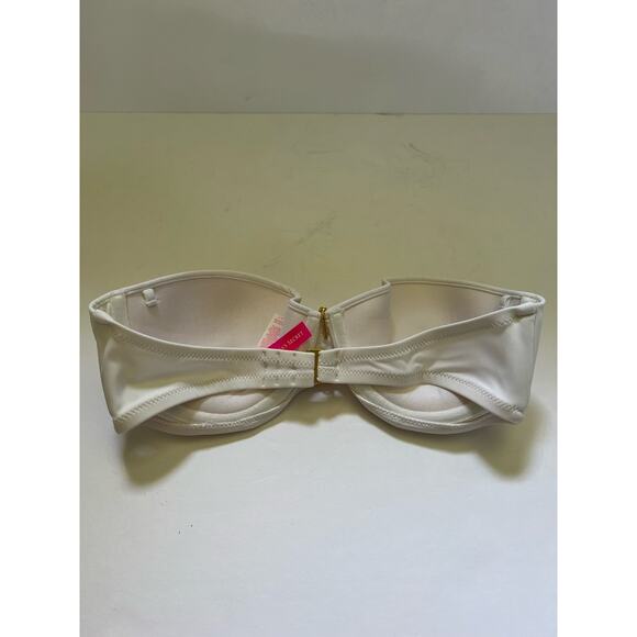 Victoria's Secret Women's Strapless Jeweled Embellished Bikini Top White SZ 34C - Picture 4 of 10